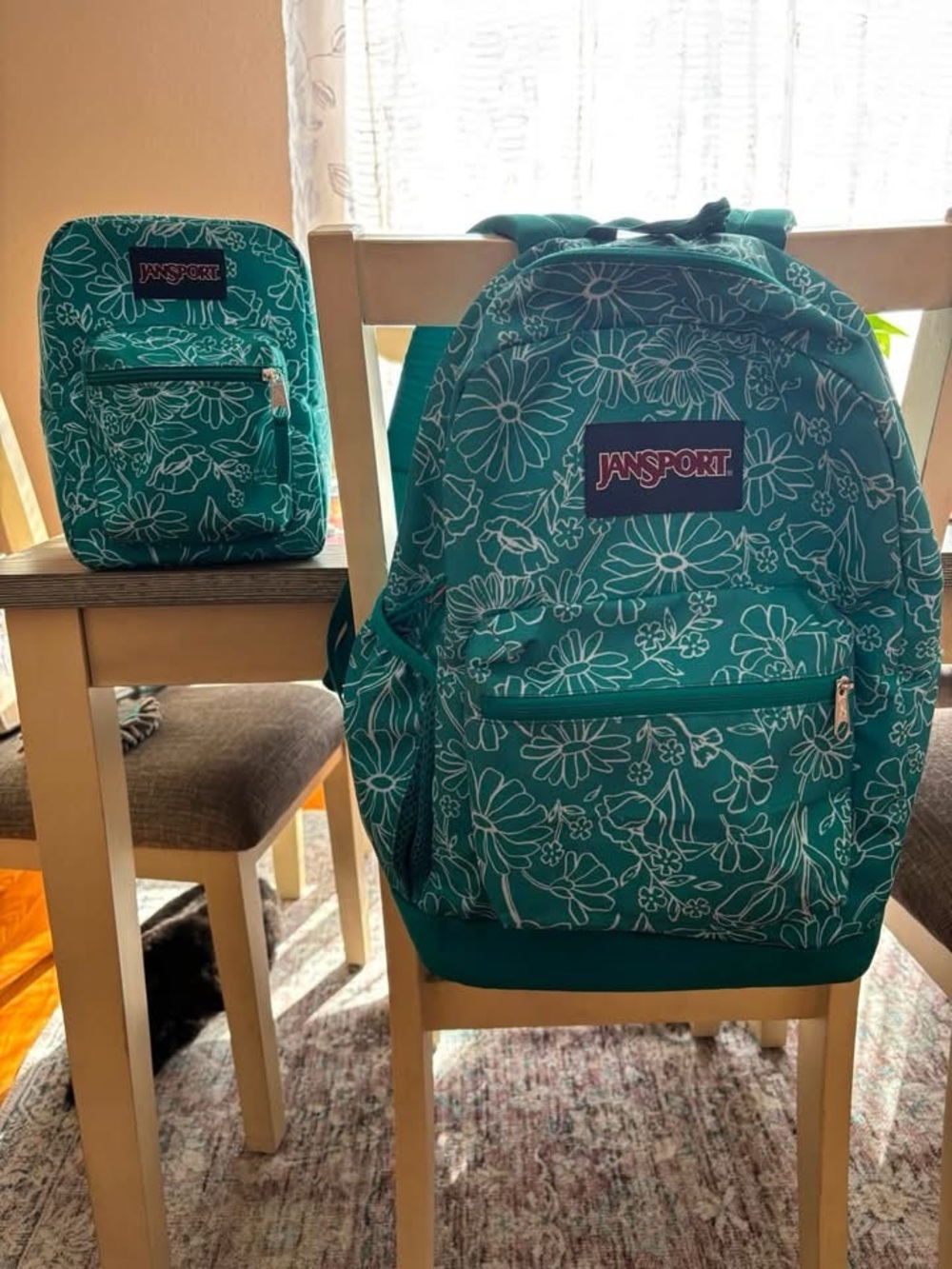 JanSport floral backpack & lunch box bundle